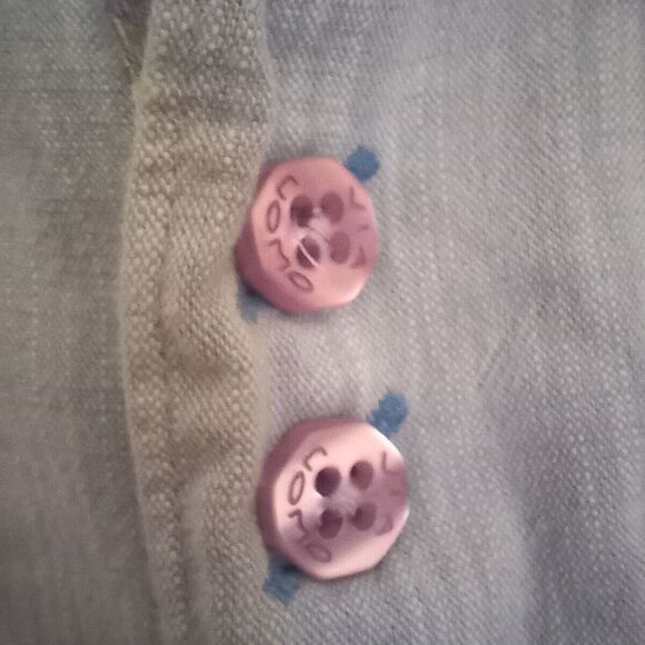 Via Uomo Button Front Shirt-Large-Reversible Cuffs-Roll Tab Sleeve-Contrast Trim - Picture 6 of 12